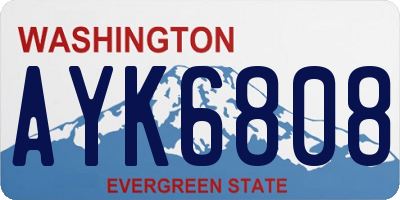 WA license plate AYK6808