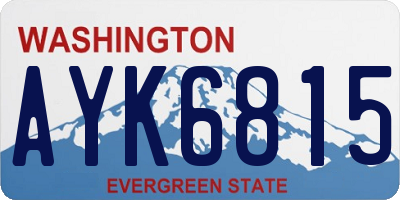 WA license plate AYK6815