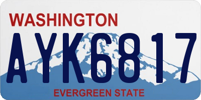 WA license plate AYK6817