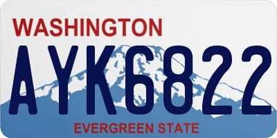 WA license plate AYK6822