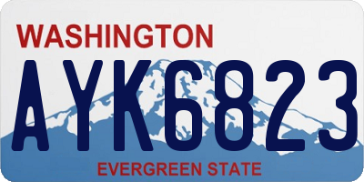 WA license plate AYK6823