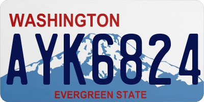 WA license plate AYK6824