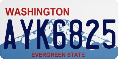 WA license plate AYK6825
