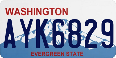 WA license plate AYK6829