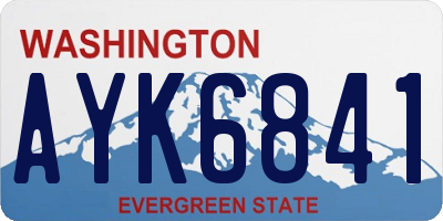 WA license plate AYK6841