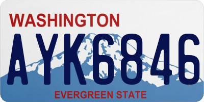 WA license plate AYK6846