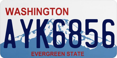 WA license plate AYK6856