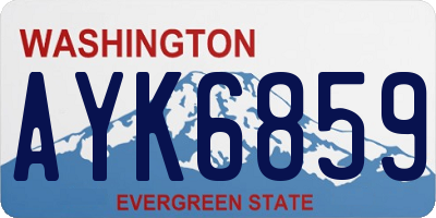 WA license plate AYK6859