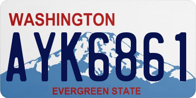 WA license plate AYK6861