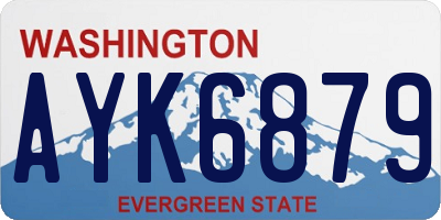 WA license plate AYK6879