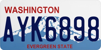 WA license plate AYK6898