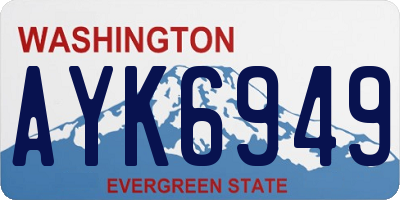 WA license plate AYK6949