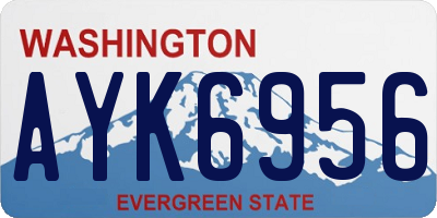 WA license plate AYK6956