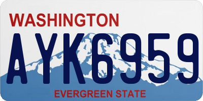 WA license plate AYK6959