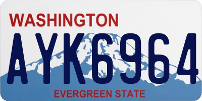 WA license plate AYK6964
