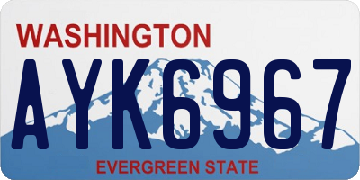 WA license plate AYK6967