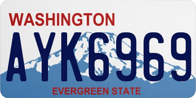 WA license plate AYK6969