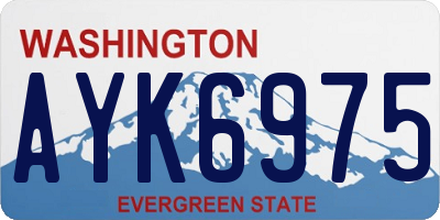 WA license plate AYK6975
