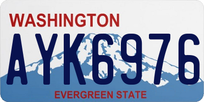 WA license plate AYK6976