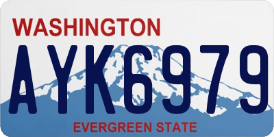 WA license plate AYK6979