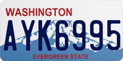 WA license plate AYK6995