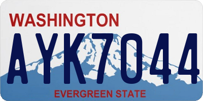 WA license plate AYK7044