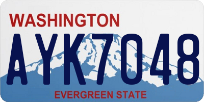 WA license plate AYK7048
