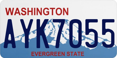 WA license plate AYK7055