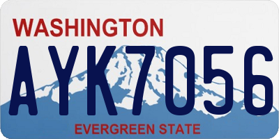WA license plate AYK7056
