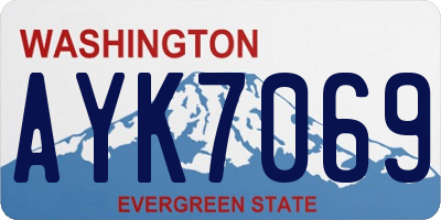 WA license plate AYK7069