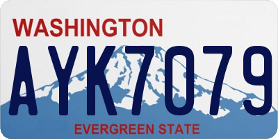 WA license plate AYK7079