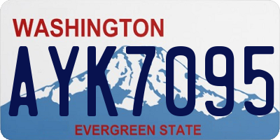 WA license plate AYK7095