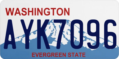 WA license plate AYK7096