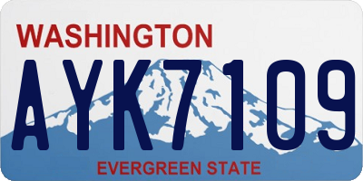 WA license plate AYK7109