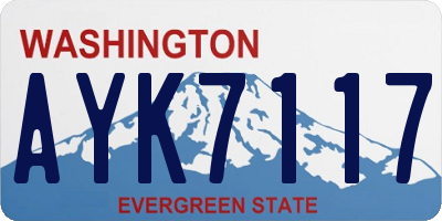 WA license plate AYK7117