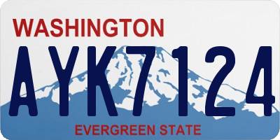 WA license plate AYK7124