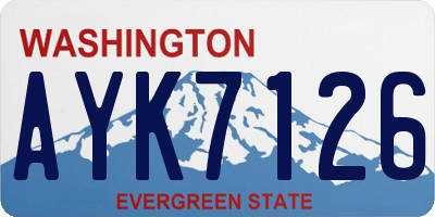 WA license plate AYK7126