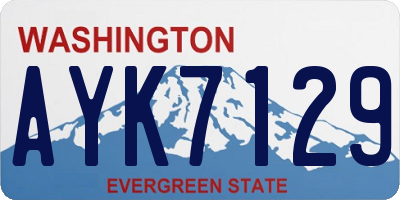 WA license plate AYK7129