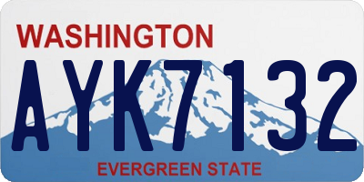 WA license plate AYK7132