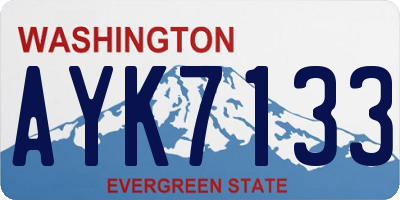 WA license plate AYK7133