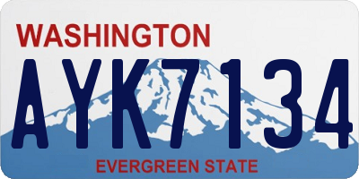 WA license plate AYK7134