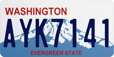 WA license plate AYK7141