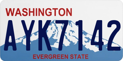 WA license plate AYK7142