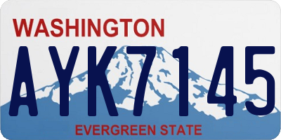 WA license plate AYK7145