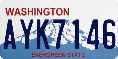 WA license plate AYK7146