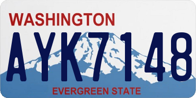 WA license plate AYK7148