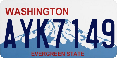 WA license plate AYK7149