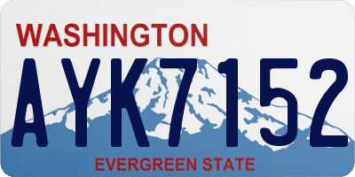 WA license plate AYK7152