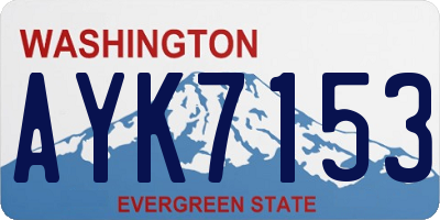 WA license plate AYK7153