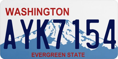 WA license plate AYK7154